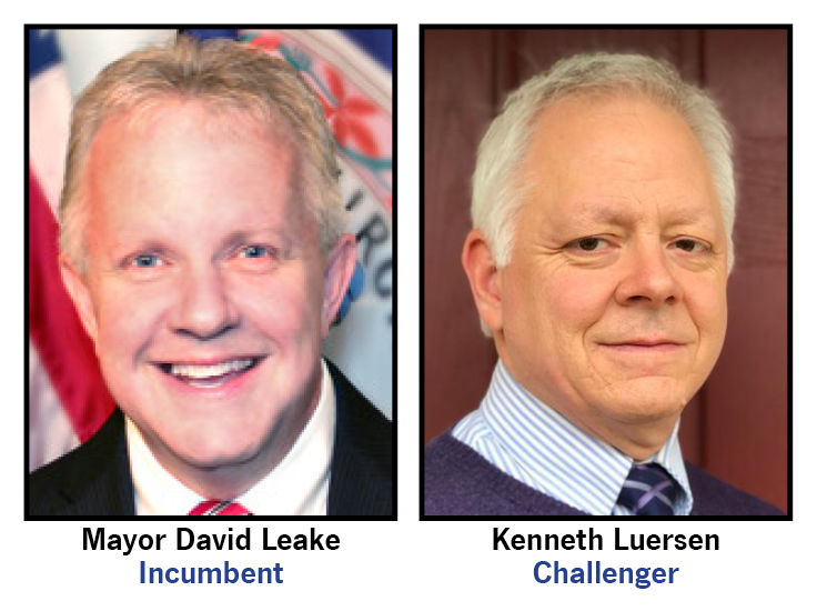Haymarket elections mayor candidates Mayor David Leake, Kenneth Luersen